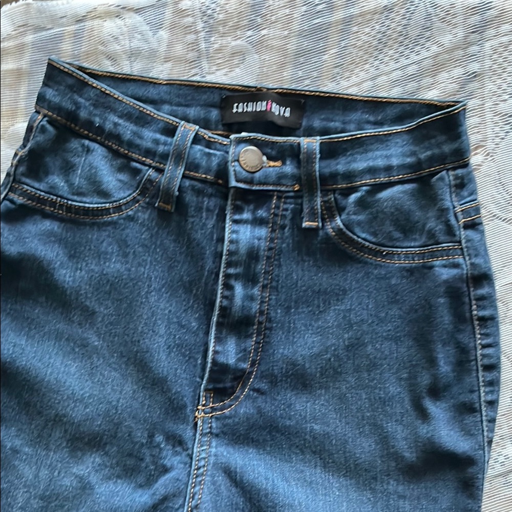 Fashion Nova Blue High Rise Jeans Classic Style